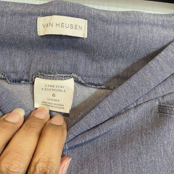 Van Heusen Stretch Pants Women Grey Size 6 Officecore School - Picture 3 of 8